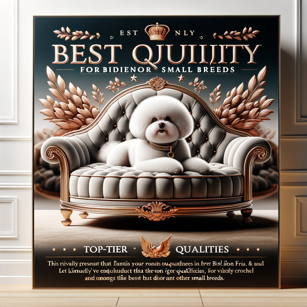 Top-rated, comfortable and durable Bichon Frise dog bed, a high-quality pet accessory showcasing the best features for small breeds, ranking among the best dog beds for Bichon Frise.