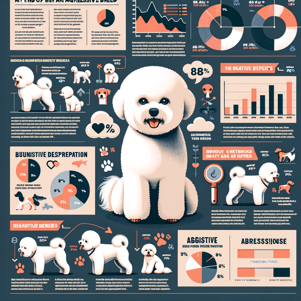 Infographic debunking Bichon Frises aggression myths, highlighting Bichon Frises behavior, temperament, personality, and characteristics for a comprehensive understanding of this breed.